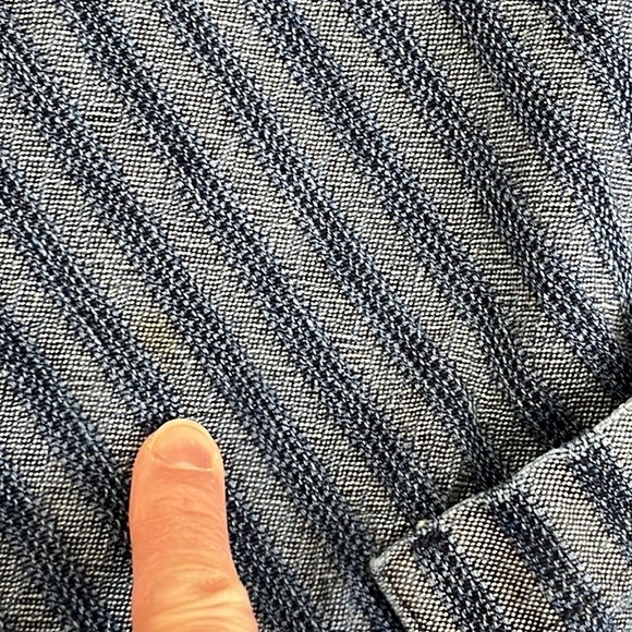 VTG Raphael Lorenzo Womens Blazer Boxy Jacket Denim Pinstriped Size 3X 90s Y2K - Picture 10 of 15